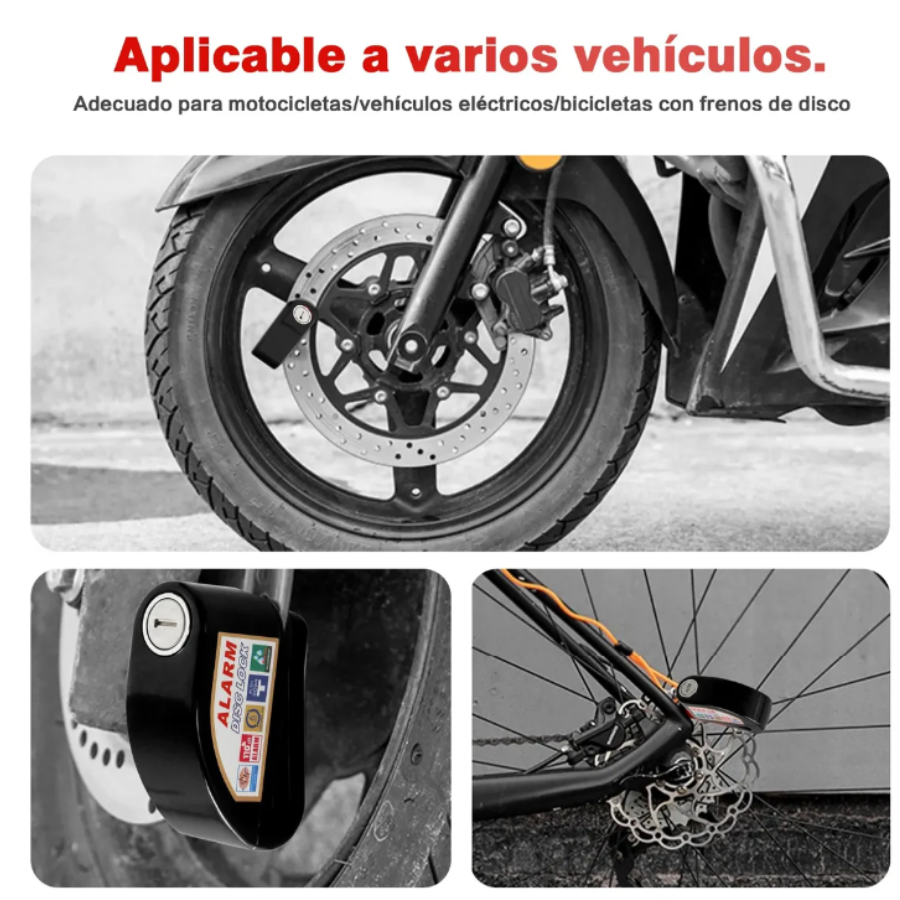 Candado de Alarma para Motocicleta