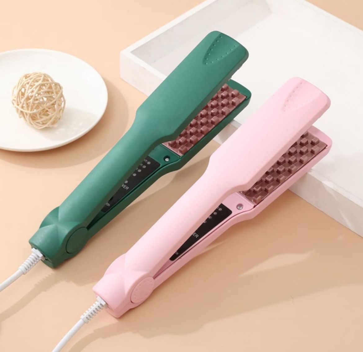 PLANCHA RIZADORA DE PELO CON REJILLA 3D